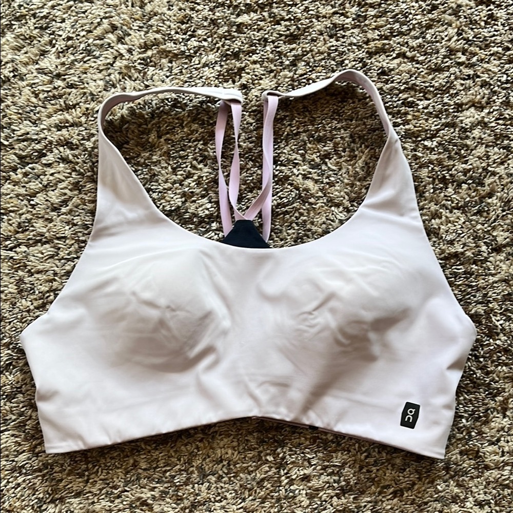 On Running Pink Sports Bra Medium Support